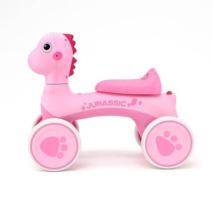 Біговел дитячий каталка Avko Dino 05 звукові та світлові ефекти Pink Біговел дитячий каталка Avko Dino 05 звукові та світлові ефекти Pink