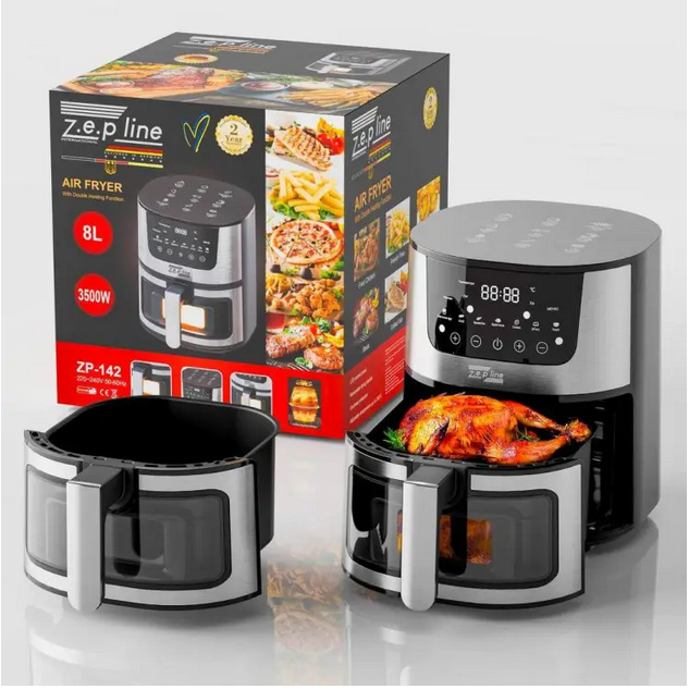 Мультипечь Zepline безмасляная 8 л 3500 Вт (ZP-142)