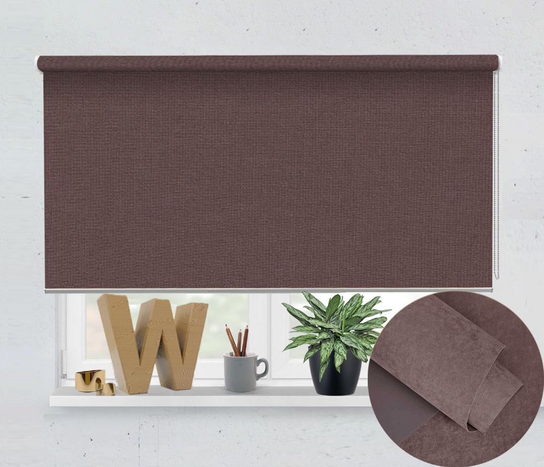 Ролета тканевая термо blackout Besta Wenster Velour BO 05 130х125 см открытого типа Велюровый Twill (БКЦ40154119483)