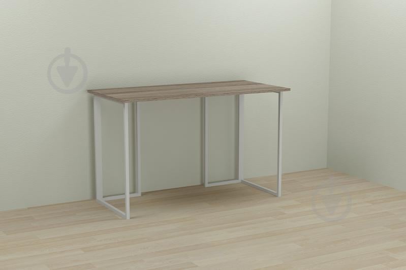 Компьютерный стол Ferrum-decor Ханна 75x120x60 белый ДСП Дуб Сонома Труфель 16мм