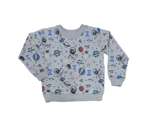 Свитшот для мальчика Соня Космос 110 см Светло-серый Свитшот для мальчика Соня Космос 110 см Светло-серый