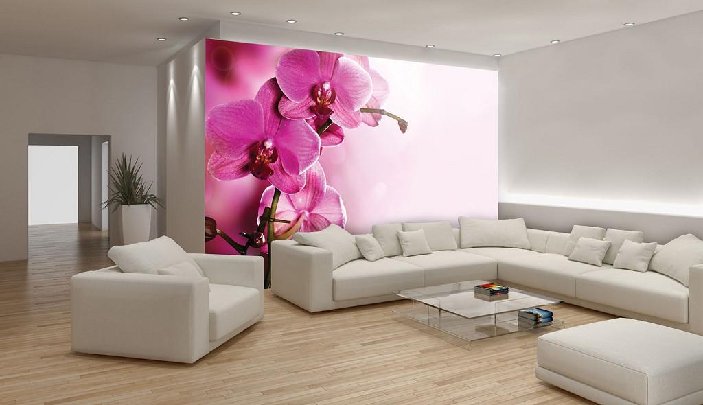 Фотообои 3D цветы 368х254 см Consalnet Орхидея на розовом фоне (1033P8) - фото 2
