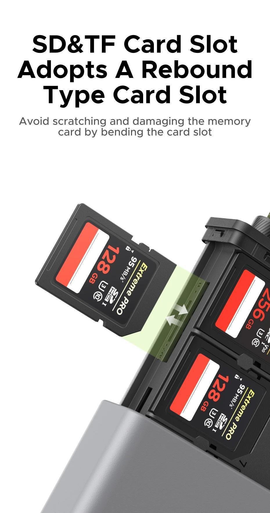 Кейс для карт Ugreen USB 3.0 (5 Сірий (55899) - фото 15 Кейс для карт Ugreen USB 3.0 (5 Сірий (55899) - фото 15