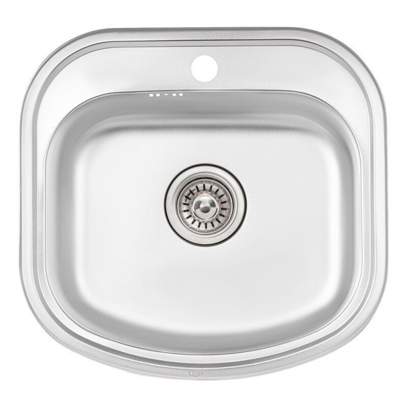 Мойка для кухни Q-tap QT4947SAT08 с сифоном 495x475 мм матовая 0,8 мм (76286)