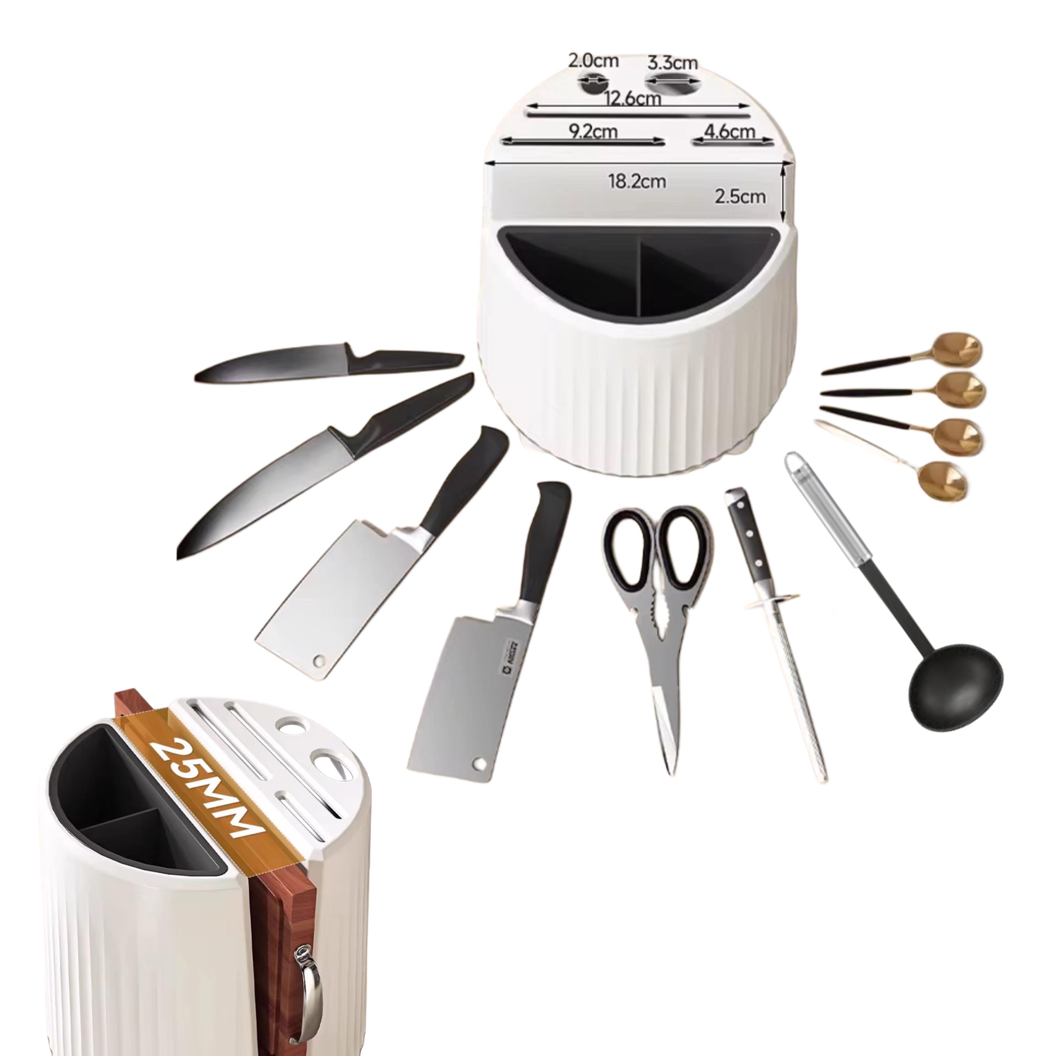 Органайзер для кухні пластиковий настільний поворотний з підставкою - фото 7