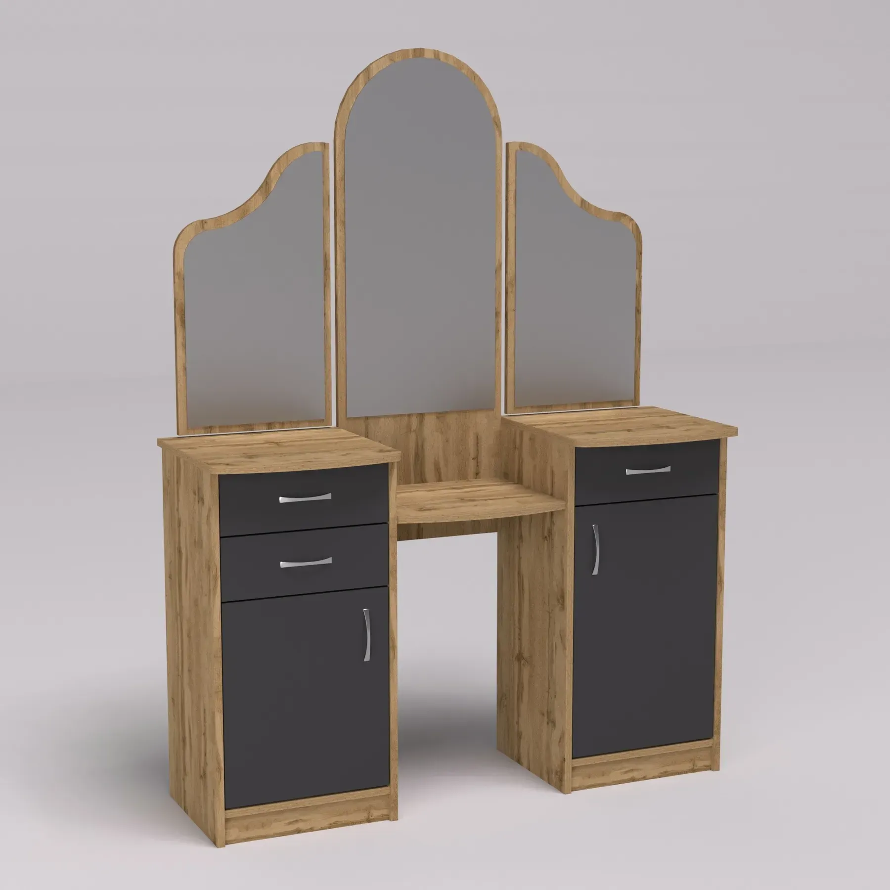 Стіл туалетний Kontinent Diana 120х42х163 см Дуб Аппалачі/Антрацит (53821884) - фото 1 Стіл туалетний Kontinent Diana 120х42х163 см Дуб Аппалачі/Антрацит (53821884) - фото 1