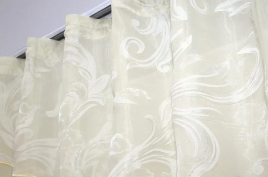 Гардина на кухню с ламбрекеном 270х170 см Бежевый/Белый (00к 59-706) - фото 4 Гардина на кухню с ламбрекеном 270х170 см Бежевый/Белый (00к 59-706) - фото 4