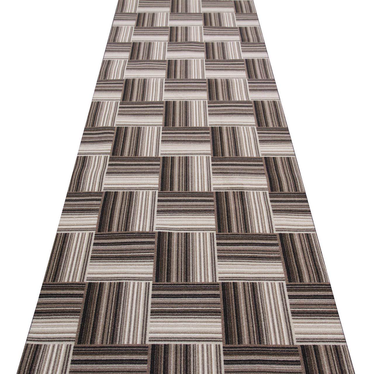Килимова доріжка безворсова на повстяній основі Virtual Print Лабіринт-P3 2 м Коричневий/Бежевий - фото 7