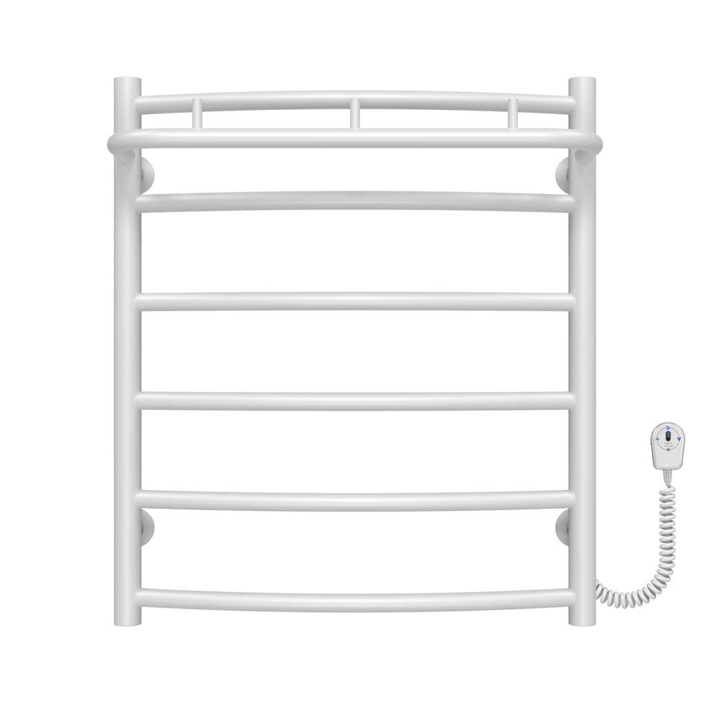 Полотенцесушитель электрический Deffi Классик N П6 EF16 правое подключение нержавеющая сталь 500х600 мм Белый (C.KN.60.50.6.EWR5)