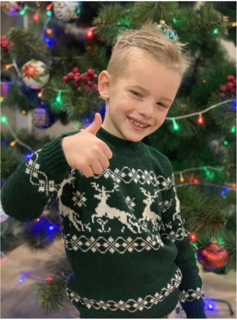 Свитер детский вязаный новогодний 152 см Зеленый - фото 4 Свитер детский вязаный новогодний 152 см Зеленый - фото 4
