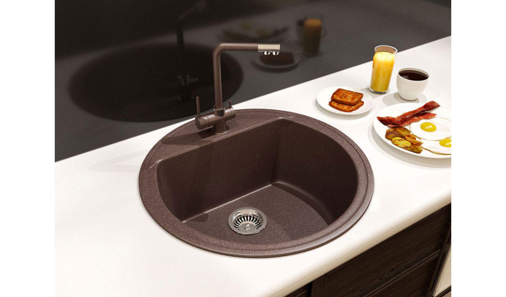Кухонна мийка Lexona Ella гранітна Коричневий - фото 3 Кухонна мийка Lexona Ella гранітна Коричневий - фото 3