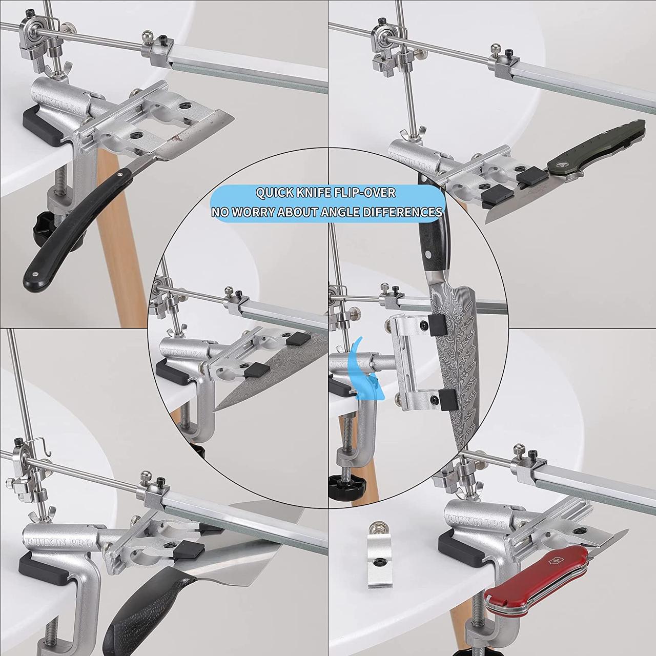 Станок для заточки ножей Ruixin PRO-V RX-009 на струбцине 360° поворотный механизм 4 камня - фото 4 Станок для заточки ножей Ruixin PRO-V RX-009 на струбцине 360° поворотный механизм 4 камня - фото 4