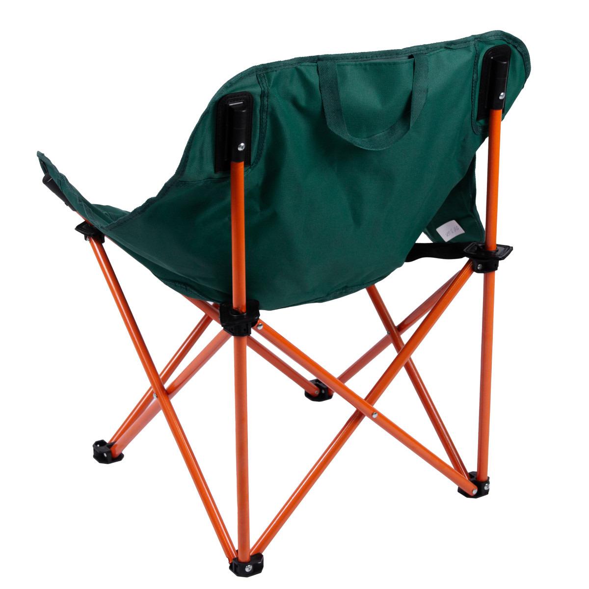 Стул туристический складной со стальным каркасом 44х44х70 см Зеленый (17161)
