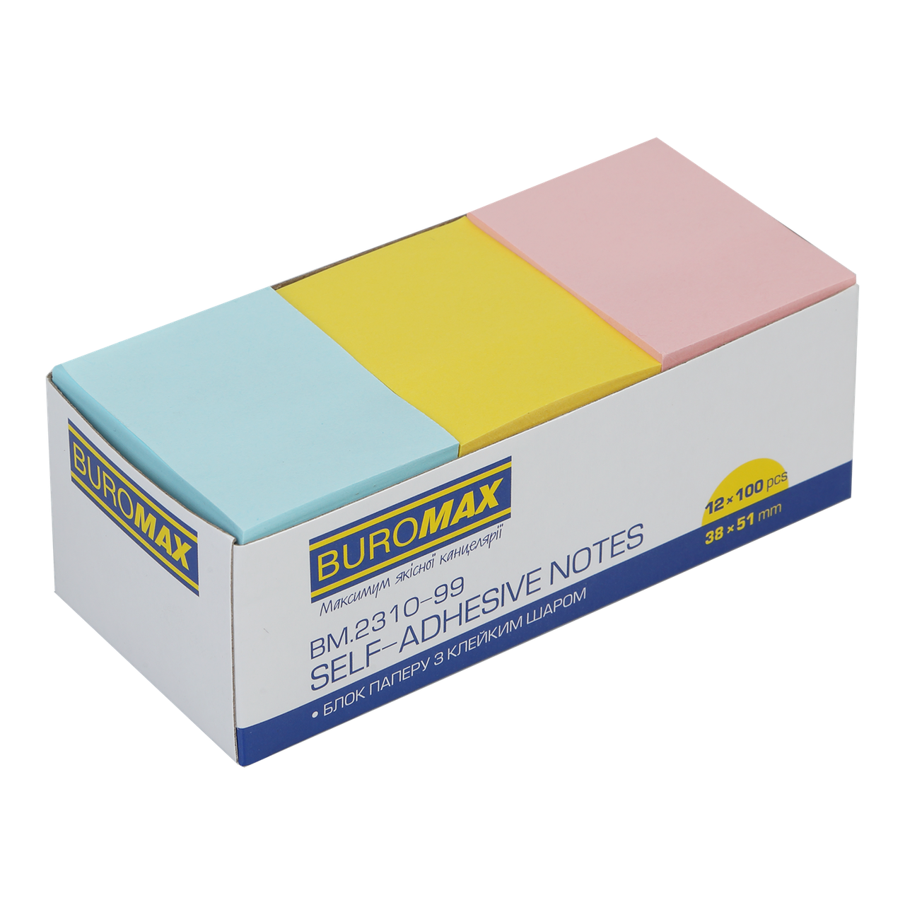 Блок бумаги для заметок PASTEL 38х51 мм 12 шт. по 100 л. (BM.2310-99) Блок бумаги для заметок PASTEL 38х51 мм 12 шт. по 100 л. (BM.2310-99)