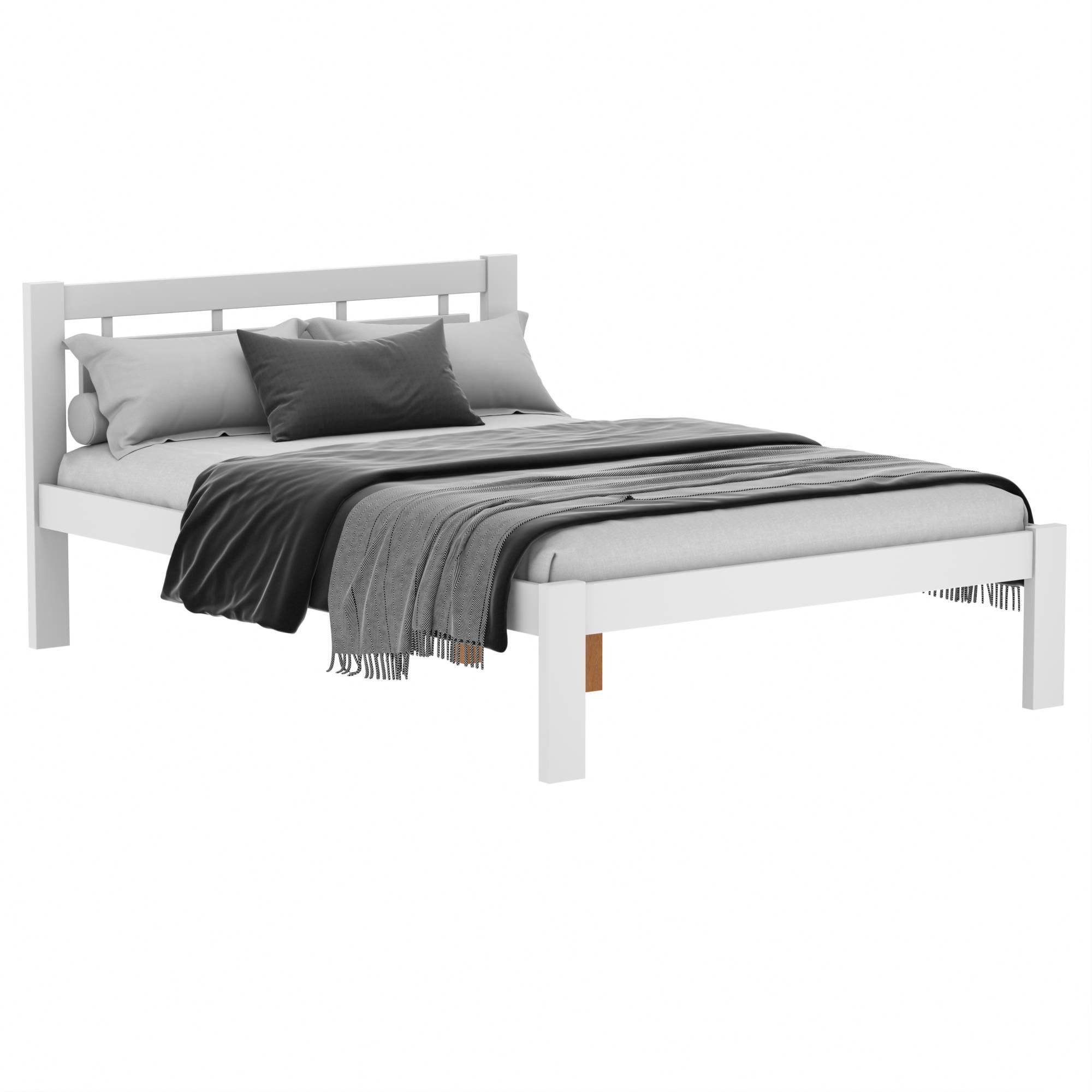 Кровать дерево Гонконг полуторная 120х200 Белый (569568)