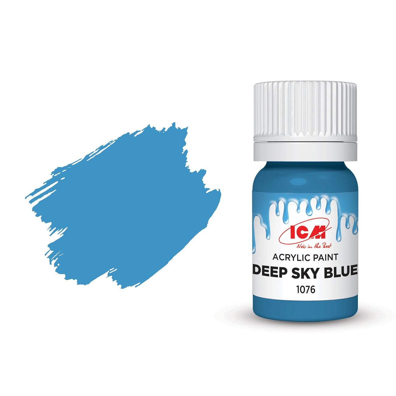 Акриловая краска ICM Глубокий небесно-голубой (1076)