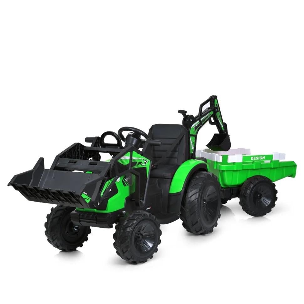 Детский электротрактор Bambi Racer от 3 лет 24V до 30 кг Зеленый (DE-169-E-1158)