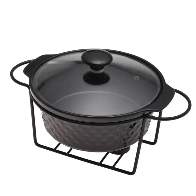 Мармит керамический Kamille KM-6425 24х21х8 см 1,5 л Черный