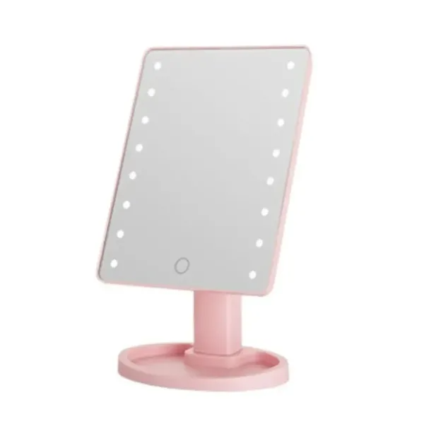 Косметическое зеркало с LED-подсветкой 16 светодиодов Розовый (29901324) Косметическое зеркало с LED-подсветкой 16 светодиодов Розовый (29901324)