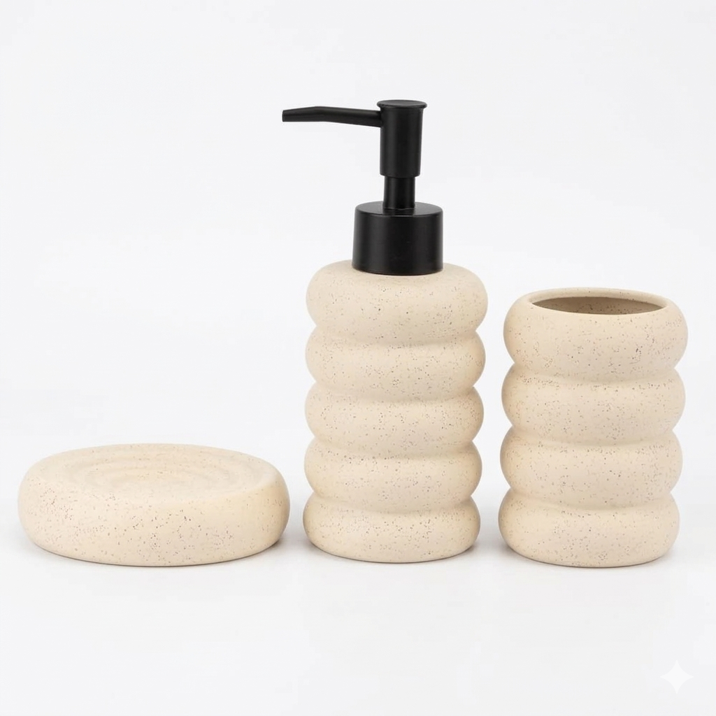 Набор аксессуаров для ванной комнаты дозатор/стакан/мыльница 3 пр. (9277007)