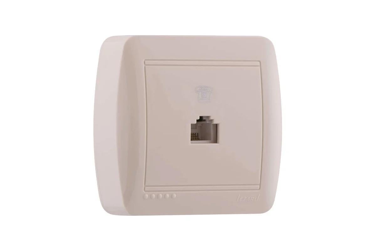 Розетка телефонная евро DEMET Кремовый (711-0300-137)