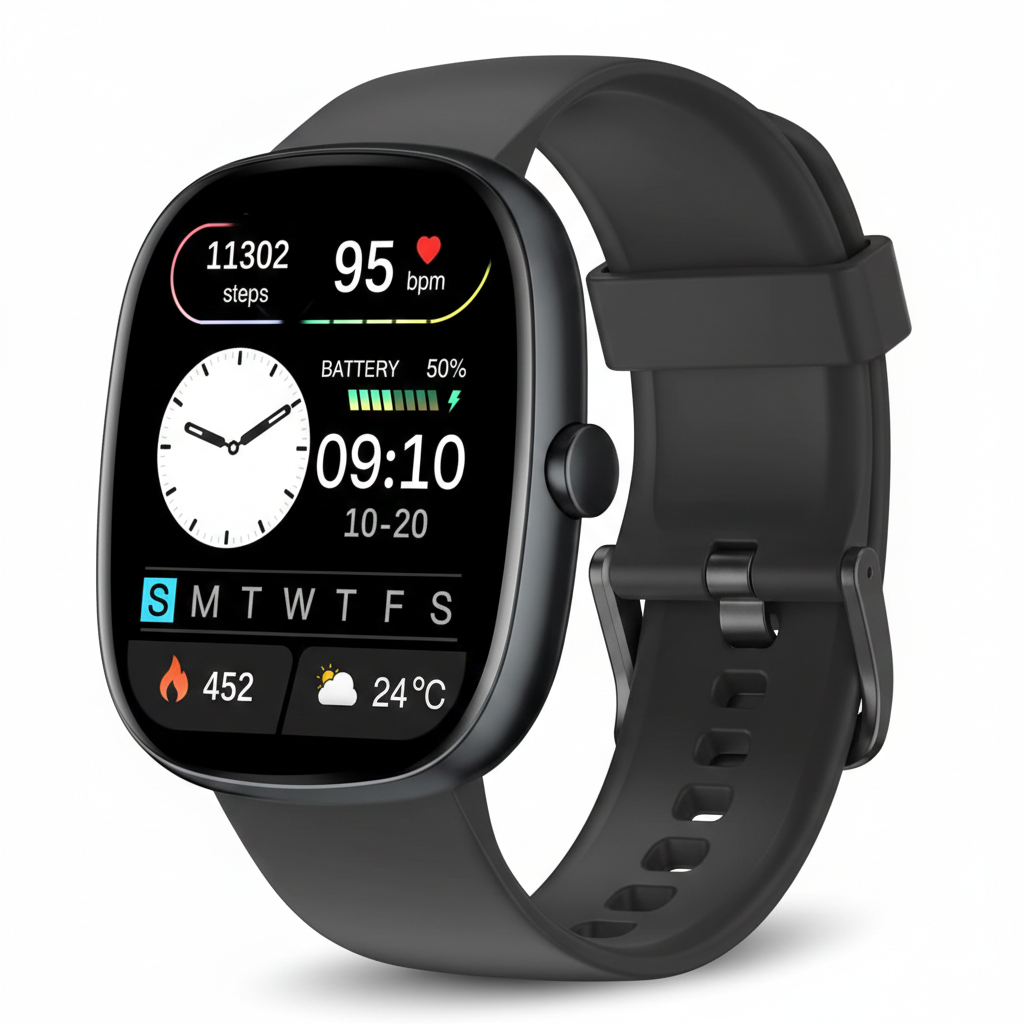 Смарт-часы HUAKUA D3 1,85" HD IP68 Bluetooth-звонки Черный (8/684)