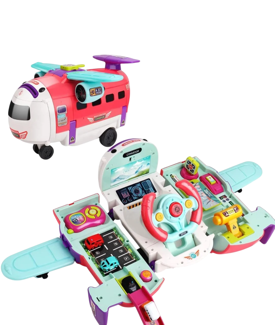 Дитячий літак музичний на батарейках з підсвічуванням (2662972816)