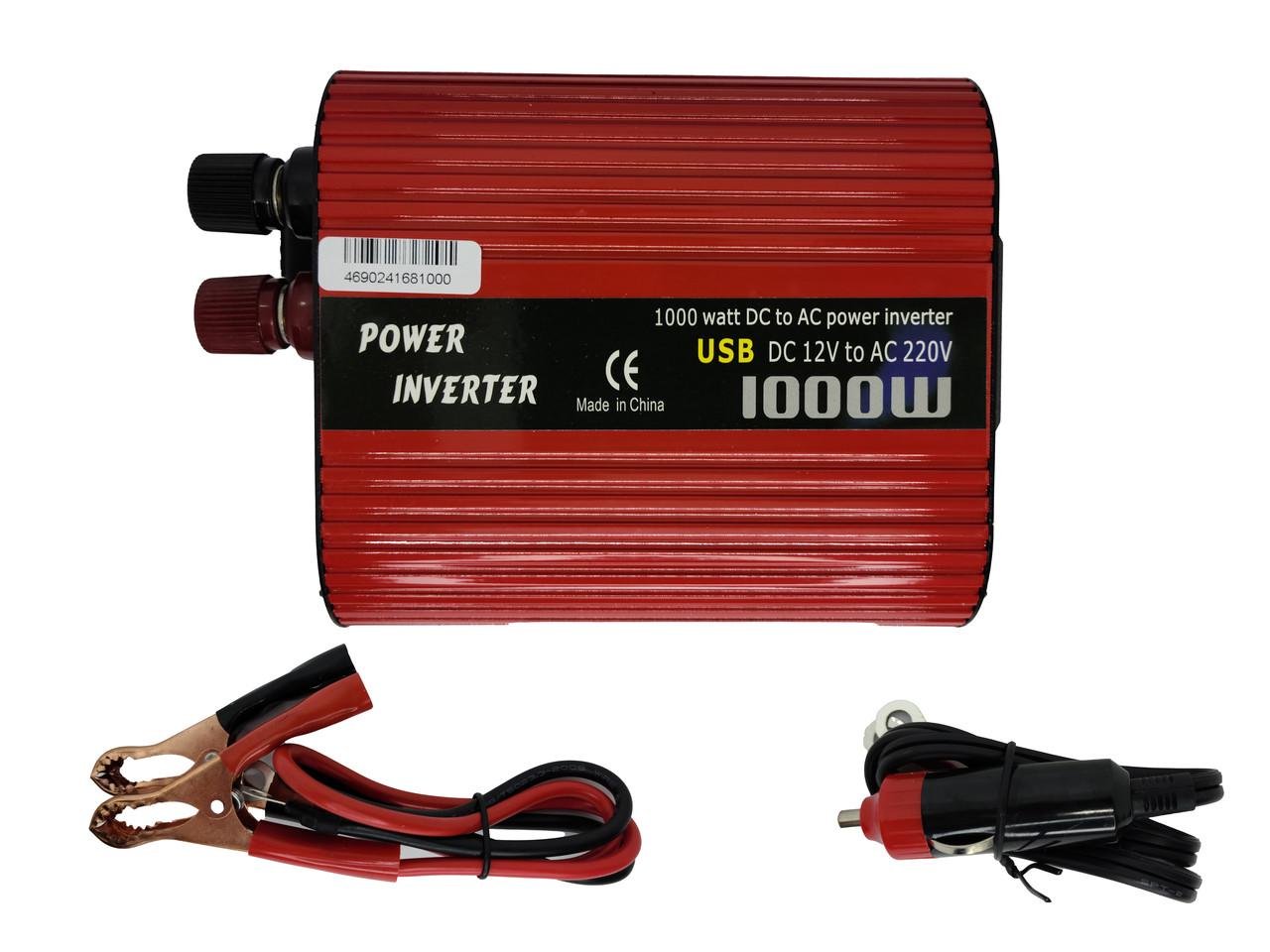 Преобразователь напряжения inverter 12-220V 1000W (12990379)