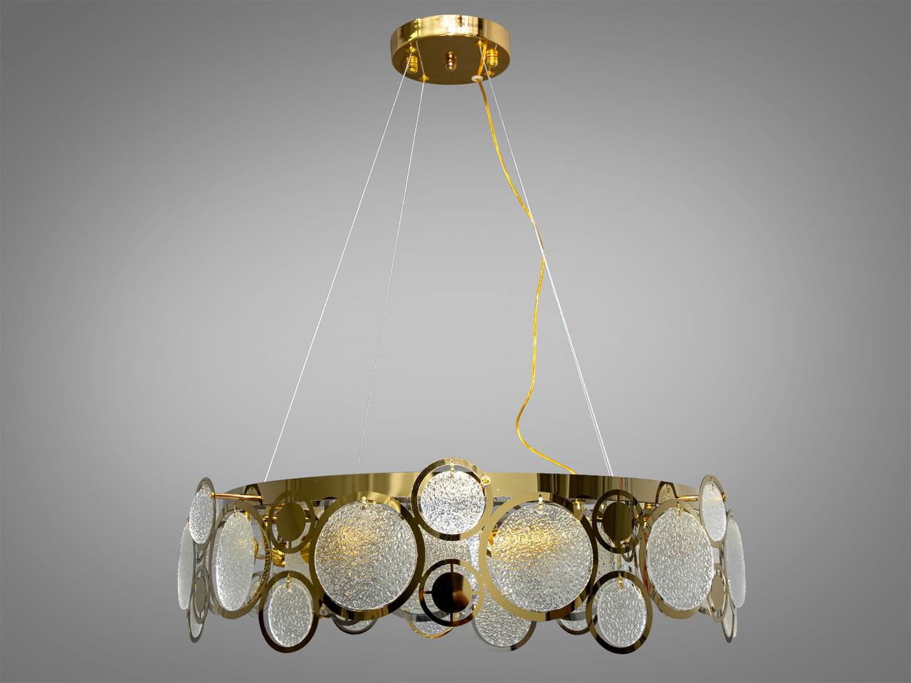 Люстра-подвес с круглыми стеклянными элементами 6803-600G (2437589113)