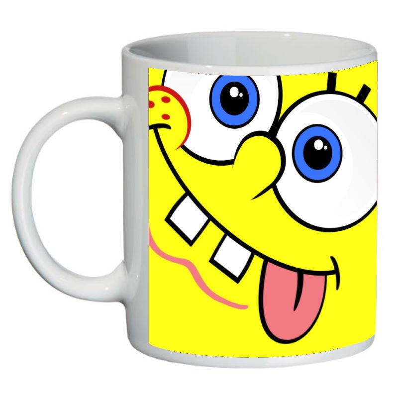 Кружка с принтом SuperCup Губка Боб квадратные штаны (SC-SB-006)