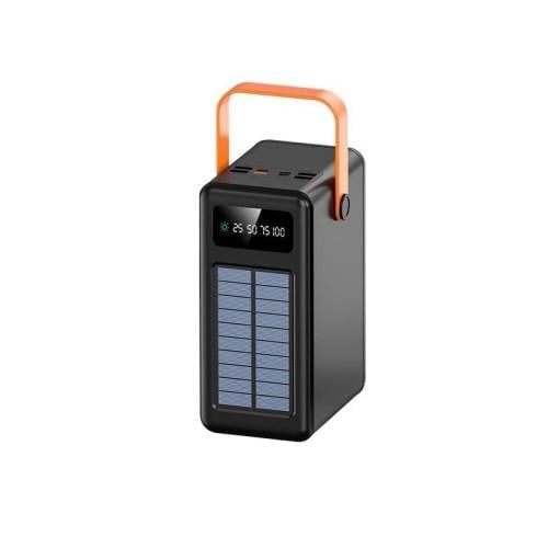 Павербанк Big Box 120000 mAh со встроенными кабелями и солнечной панелью Черный (30359805)