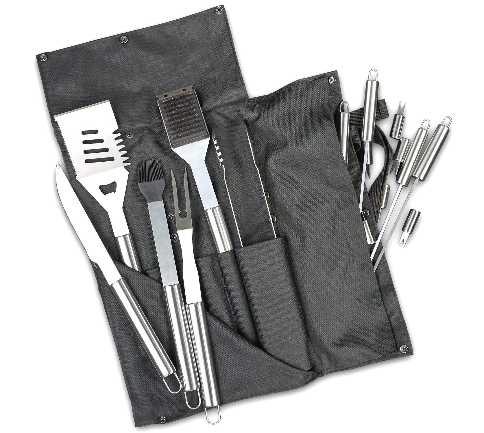 Подарочный набор для гриля и барбекю Мани на 18 предметов в тканевом кейсе (TC-026) Подарочный набор для гриля и барбекю Мани на 18 предметов в тканевом кейсе (TC-026)