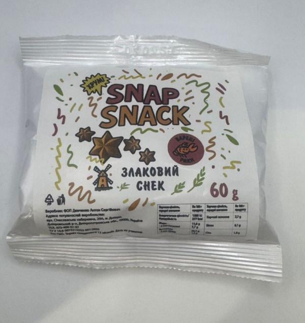 Снек злаковый Snap со вкусом Вареные раки 60 г (0004)