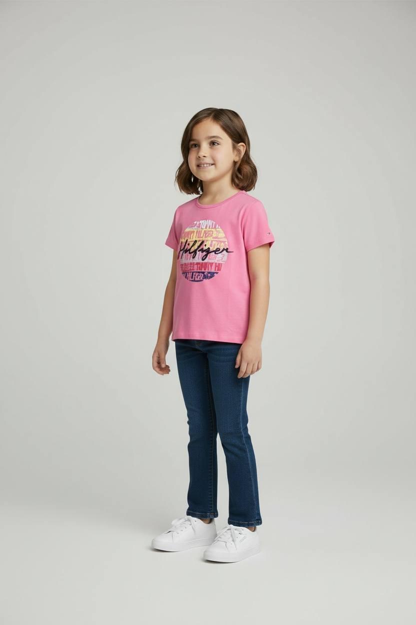 Футболка Tommy Hilfiger L 12/14 лет 152-164 см Розовый (0012958)