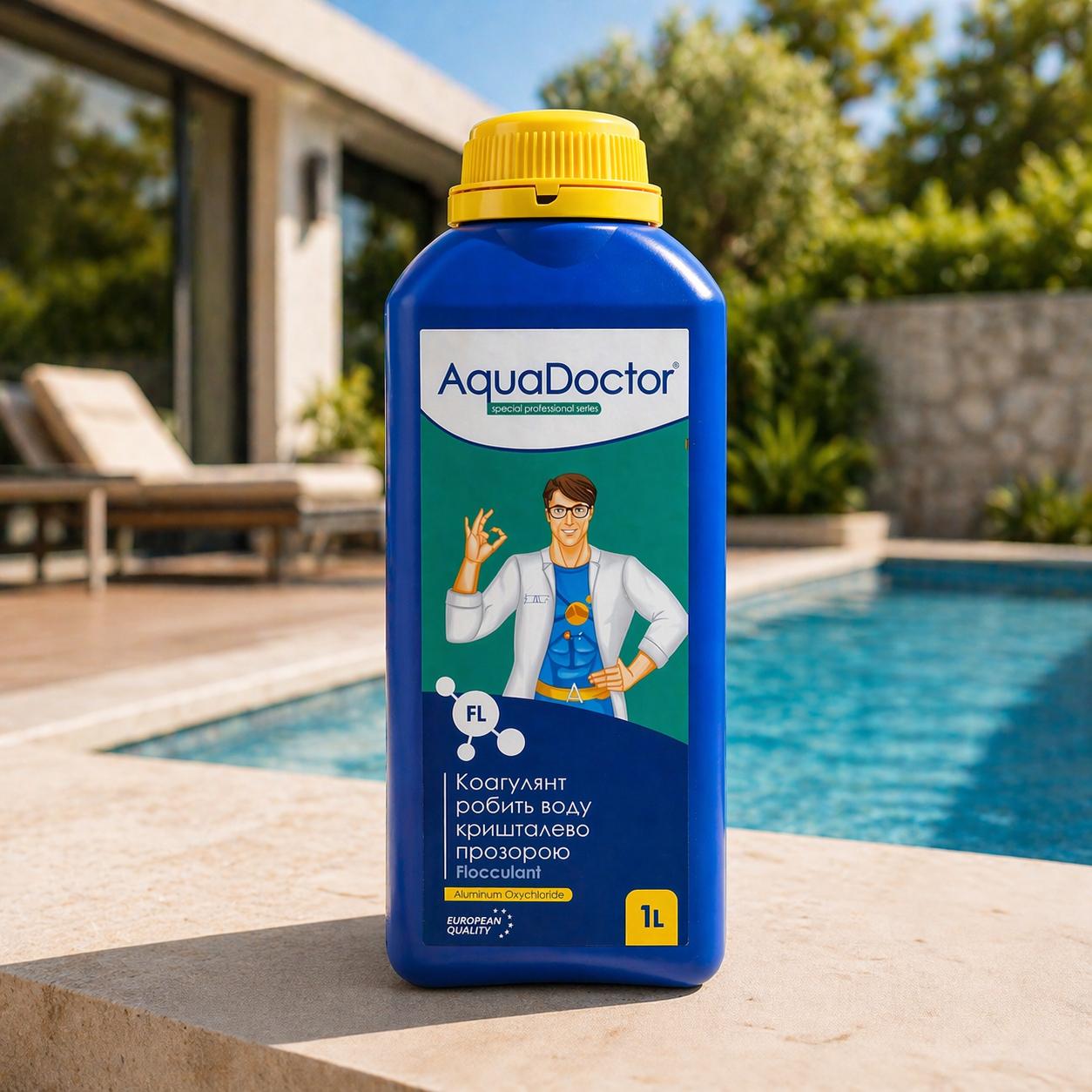 Средство жидкое против мутности в воде Aquadoctor FL Коагулянт флокулянт 1 л