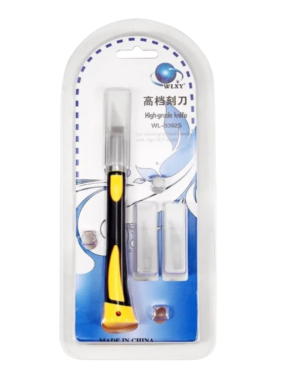 Нож универсальный WL-9302S с набором лезвий 10 шт. (30091312)
