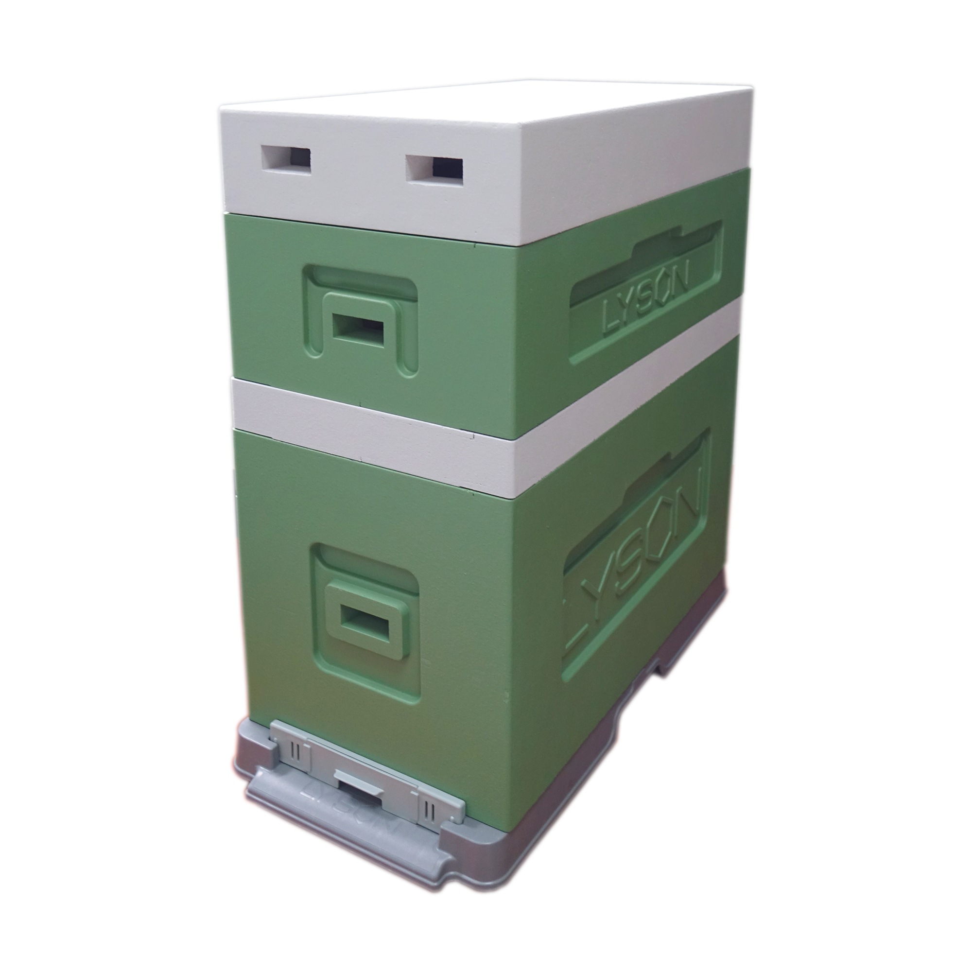 Вулик пінополістирольний Lyson Дадан на 6 рамок з надставкою фарбований Зелений