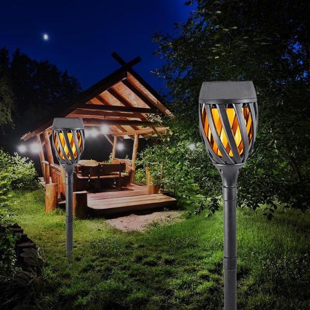 Садово-парковый светильник Sirius грунтовый с эффектом огня 58 см IP44 Черный (39004) - фото 4
