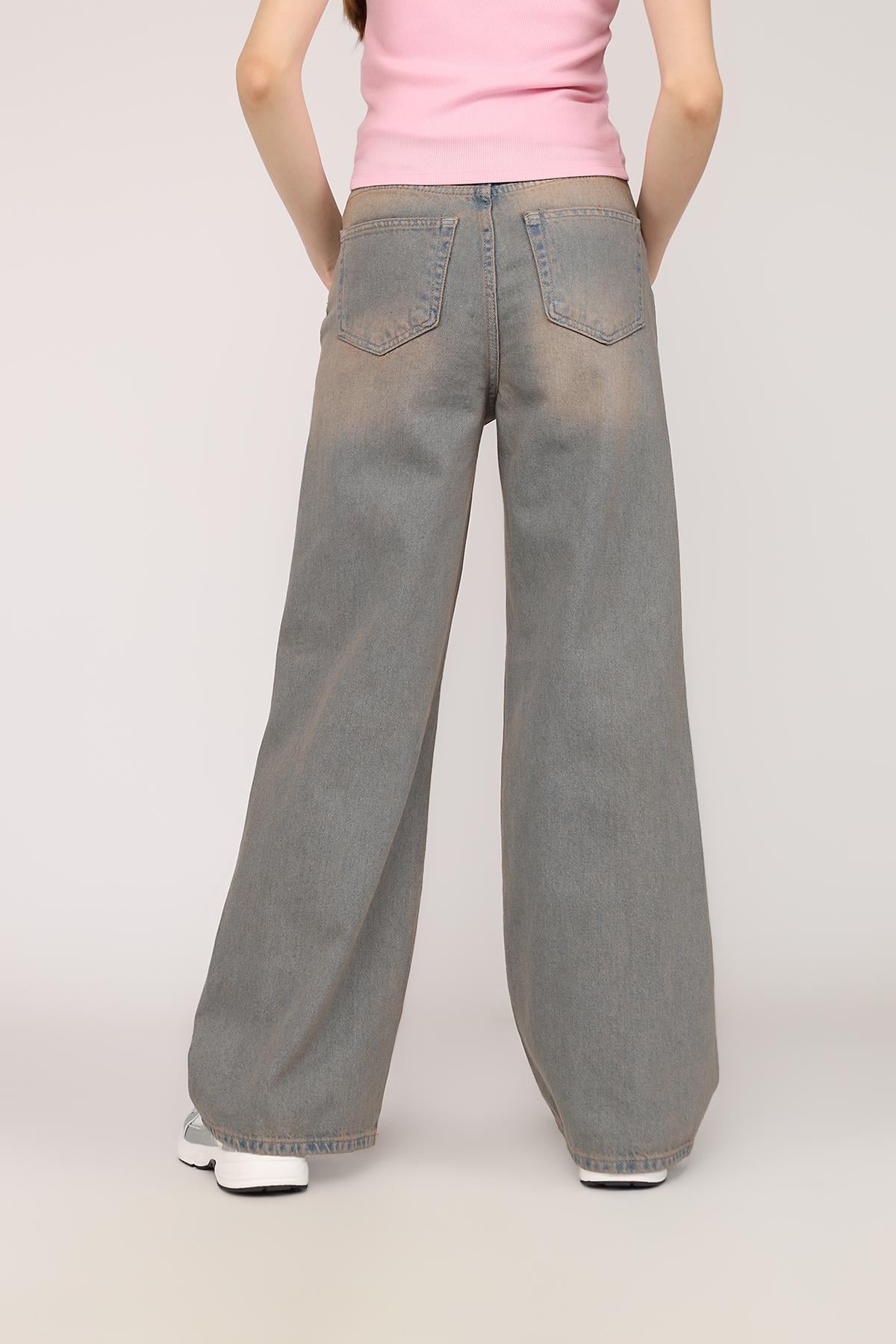 Джинсы женские Baggy ЦБ-00273489 р. 42 Голубой (SKT001055113)