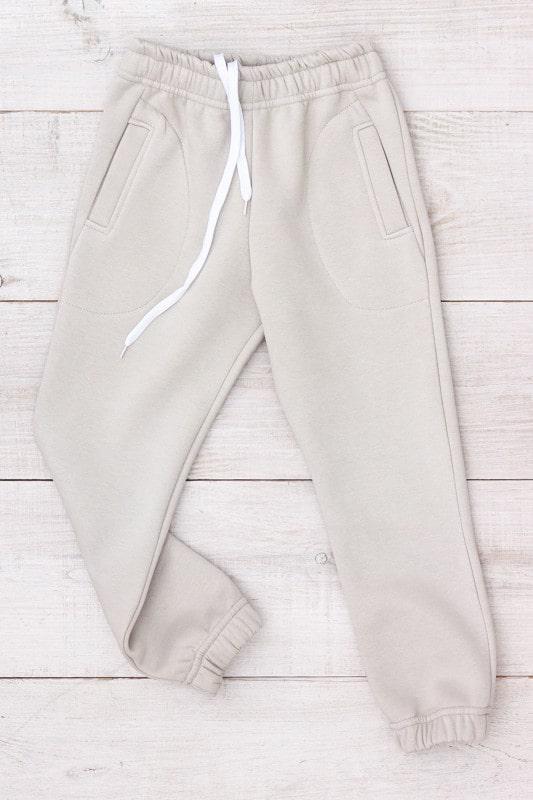 Штани джогери теплі дитячі однотонні унісекс Носи Своє 116 см Перлинний (6060-025)