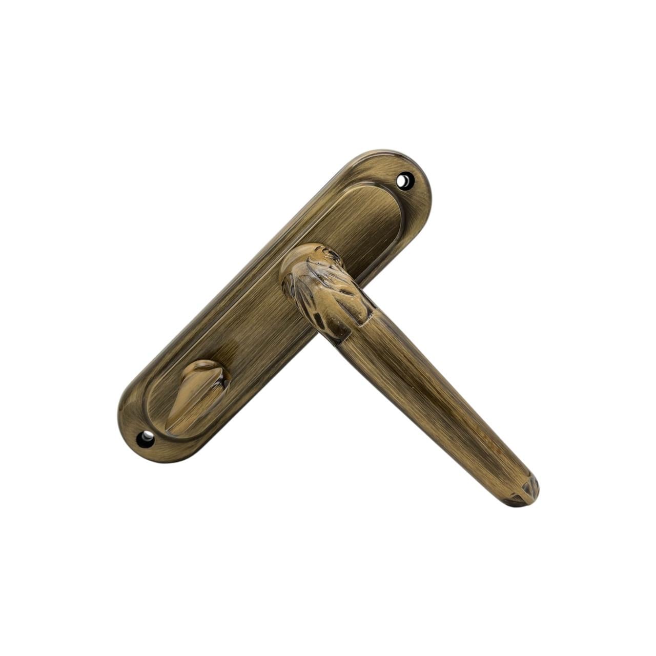 Дверные ручки межкомнатные под задвижку Ozcanlar Yakut WC Mat/Oksid 62 мм (330082)