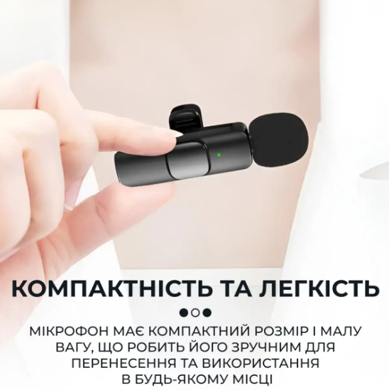 Комплект петличных микрофонов K9 2шт. для iOS и Android Черный - фото 7