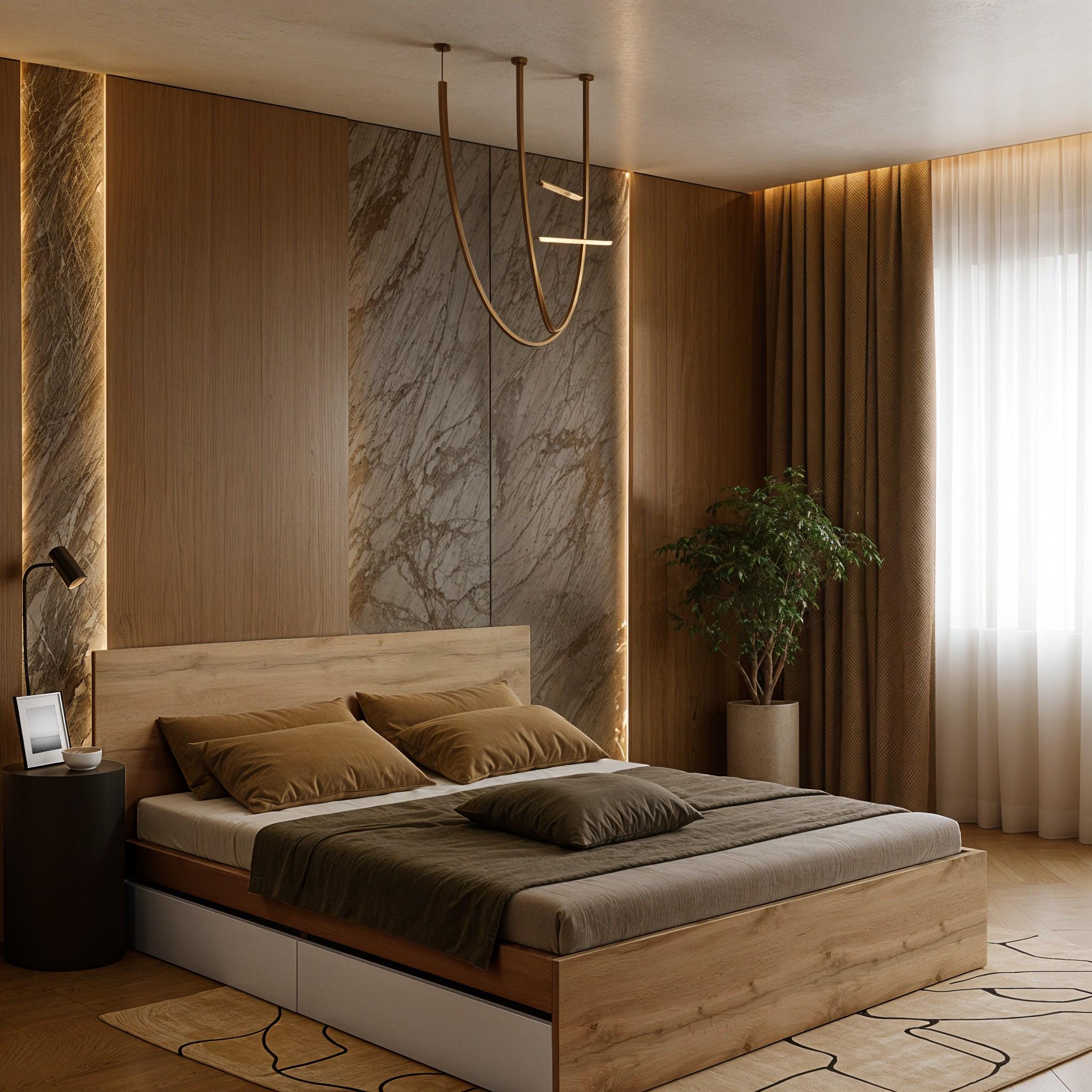 Двуспальная кровать Комо 2040х1650х1000 мм Дуб Аппалачи/Белый