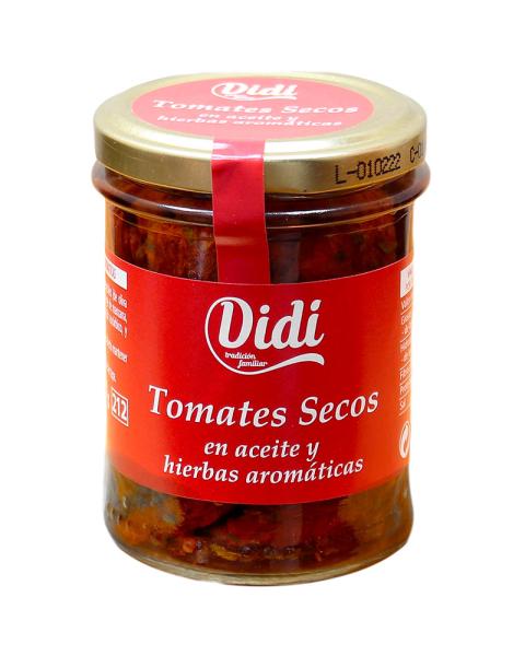 Помідори в'ялені в олії з ароматними травами Didi Tomates Secos 190 г (13345015)