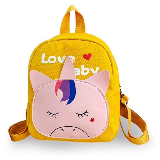 Дошкольный рюкзак Evo-kids Small Unicorn-2 Единорог Желтый с розовым - фото 1