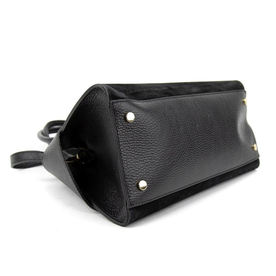 Сумка жіноча замшева класична Firenze Italy F-IT-7688-1A-S Чорний (2768688800) - фото 7 Сумка жіноча замшева класична Firenze Italy F-IT-7688-1A-S Чорний (2768688800) - фото 7