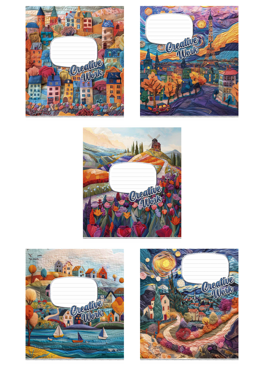 Тетради ученические Школярик Creative work в клетку 18 л. 5 шт. (3537 4820006470463) - фото 1 Тетради ученические Школярик Creative work в клетку 18 л. 5 шт. (3537 4820006470463) - фото 1