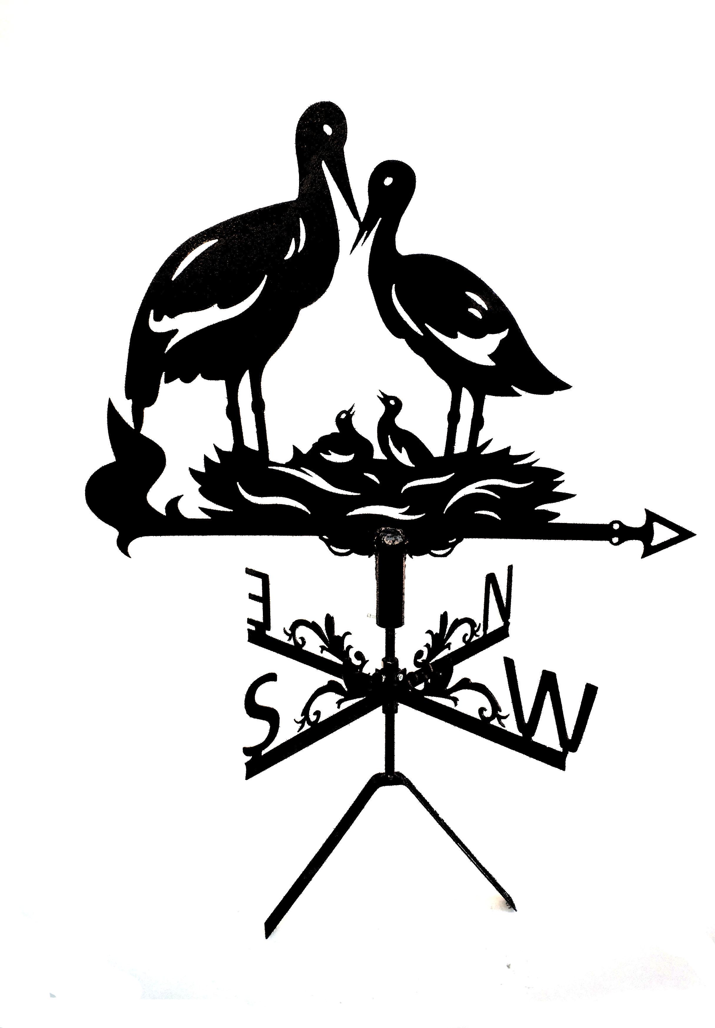 Флюгер на альтанку/колодязь Лелеки з двома пташенятами (27316115)