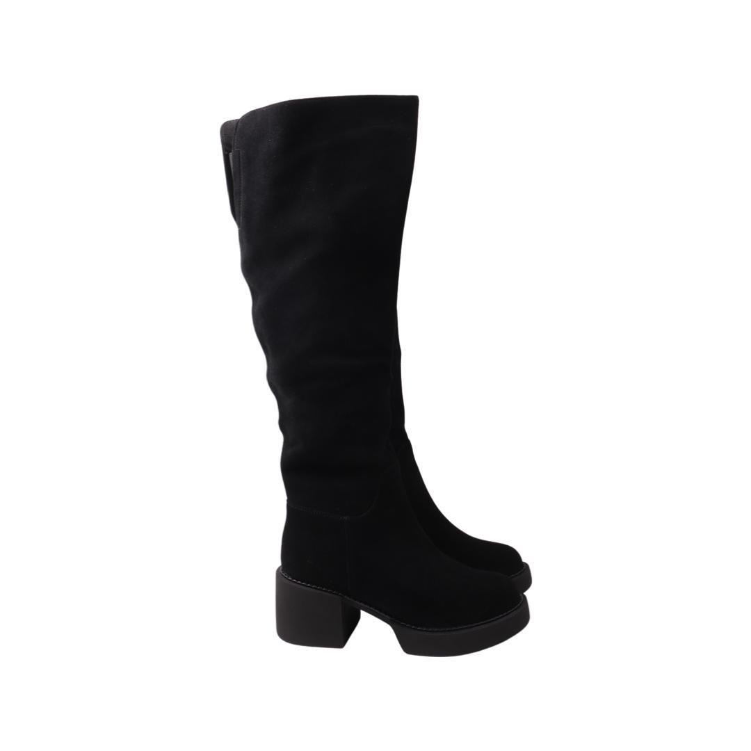 Сапоги женские Erisses из замши р. 34 Черный (934-22ZSC)