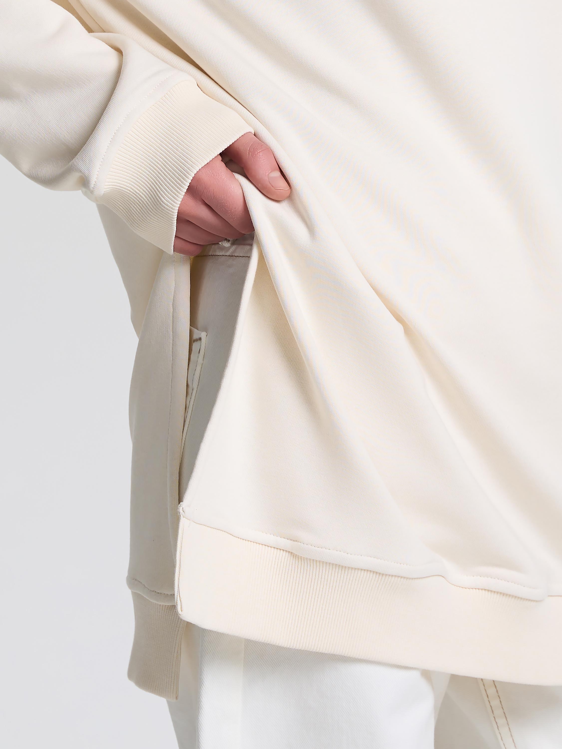 Свитшот-туника женский ROZA 240647 XS Светло-бежевый (4824005719226) - фото 4 Свитшот-туника женский ROZA 240647 XS Светло-бежевый (4824005719226) - фото 4